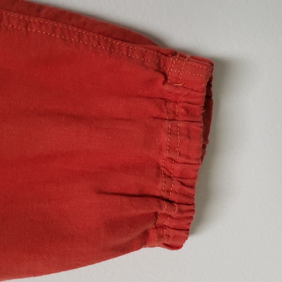 Anthropologie Love Tree orange linen cargo pants joggers - Picture 5 of 16